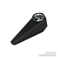 Softglass "Token" hand pipe made of durable silicone and glass, sleek and compact design. Front