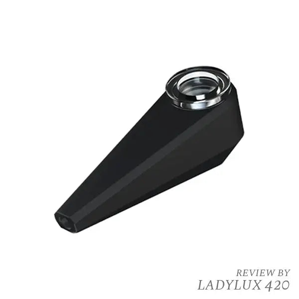 Softglass "Token" hand pipe made of durable silicone and glass, sleek and compact design. Front