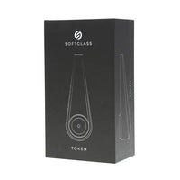 Softglass "Token" hand pipe made of durable silicone and glass, sleek and compact design. Box