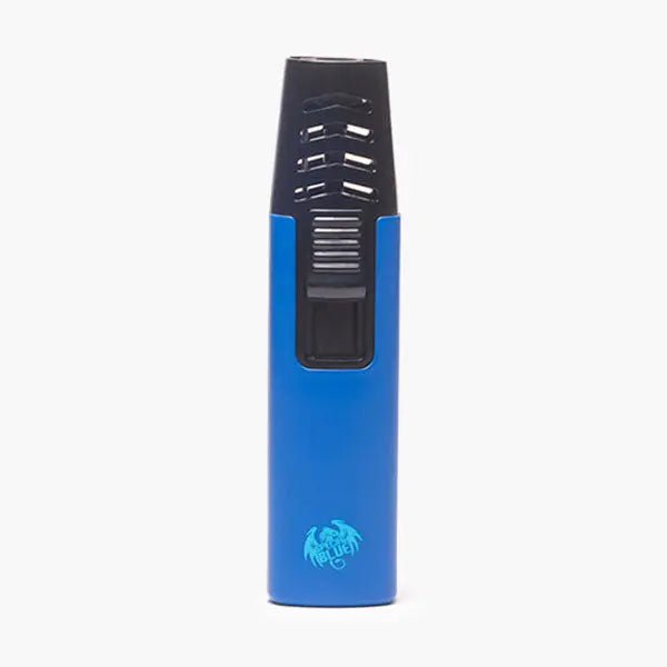 Special Blue Spark Torch Lighter – Refillable Butane Flame for Dabs, Cooking & More. Dark blue