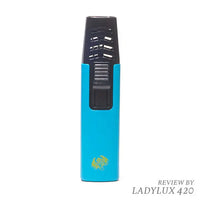 Special Blue Spark Torch Lighter – Refillable Butane Flame for Dabs, Cooking & More. Light blue