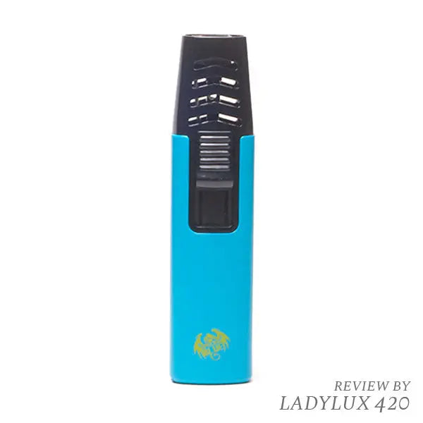 Special Blue Spark Torch Lighter – Refillable Butane Flame for Dabs, Cooking & More. Light blue