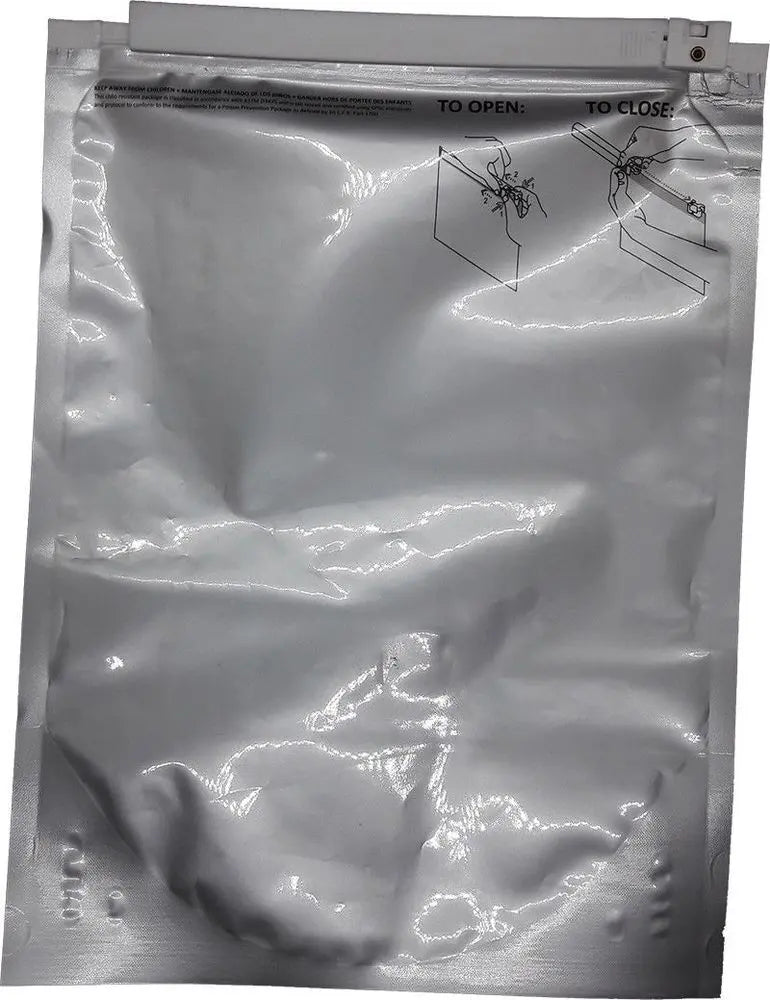 Stink Sack Secure Child Resistant Odour Proof Storage Bags 23 x 30cm, set of 5 large bags per pack, designed for safe and discreet cannabis storage.