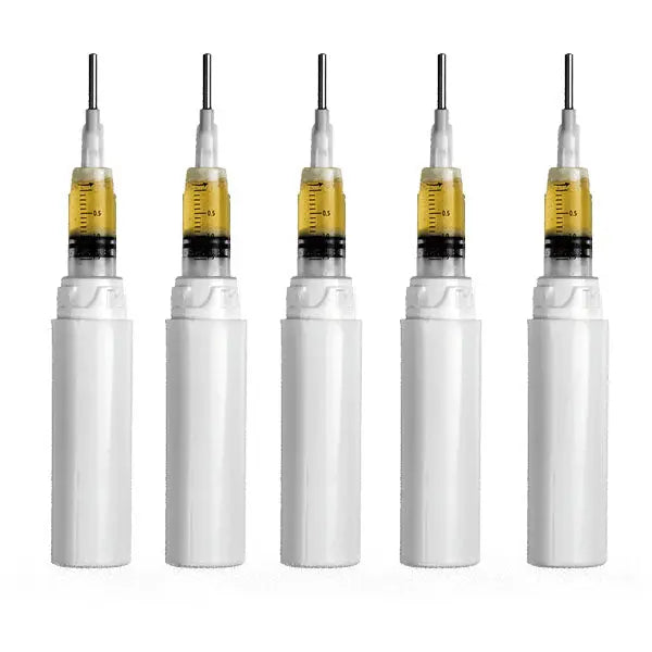 Twistspencer Oil Pen 5 Pack – Fast shipping Australia-wide, long green nozzle, white body - 5
