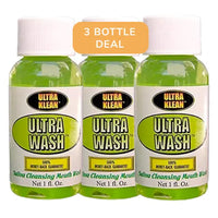 Ultra Klean Ultra Wash Mouthwash 1 oz detox rinse for cleansing and fresh - breath - 3 pack