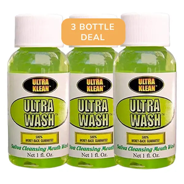 Ultra Klean Ultra Wash Mouthwash 1 oz detox rinse for cleansing and fresh - breath - 3 pack