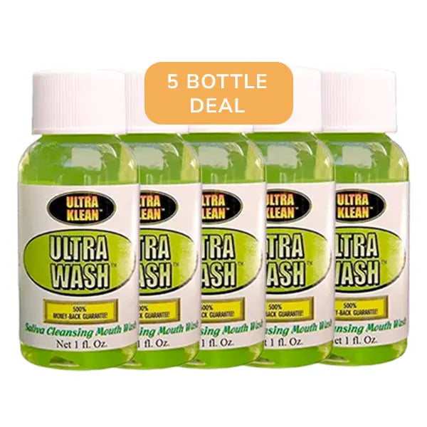 Ultra Klean Ultra Wash Mouthwash 1 oz detox rinse for cleansing and fresh - breath - 5 pack