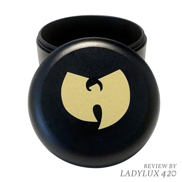 Wu Tang anodized aluminium stash jar with secure lid – regular size, sleek and durable - open lid
