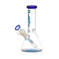 aLeaf The Essential Beaker Water Pipe – durable glass bong with classic beaker base design - blue side