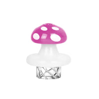Mushroom Helix Glass Carb Cap – Borosilicate, fast shipping Australia-wide - Pink