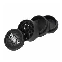 Santa Cruz Shredder Hemp 4-Piece Grinder – eco-friendly with fast shipping Australia-wide - black