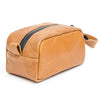 Abscent odour-proof leather toiletry bag (Cognac) large – fast shipping Australia-wide - Front