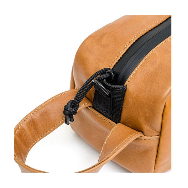 Abscent Odour-Proof Mini Leather Toiletry Bag (Cognac) - Smaller size