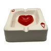 Ace of Hearts glazed ceramic ashtray with fast shipping Australia-wide - front