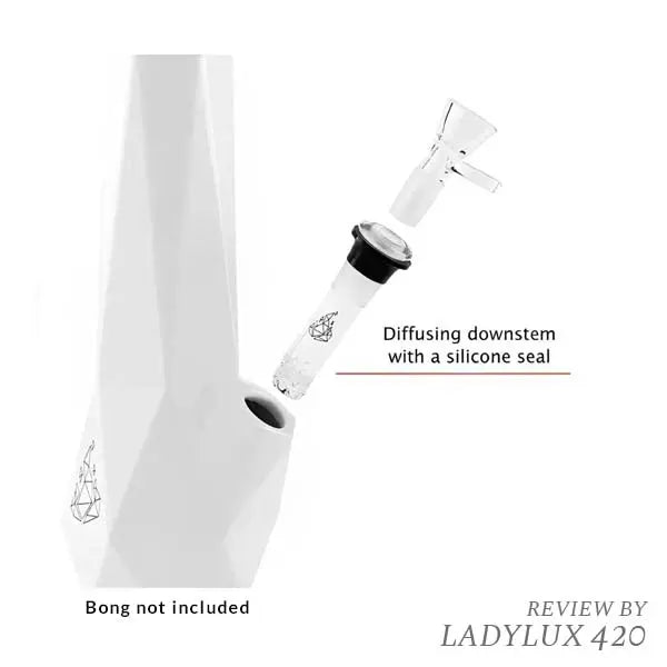 BRNT Hexagon diffuser downstem replacement – precise fit, durable glass design