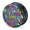 Beamer Virgin Acrylic 3-Piece 63mm Grinder – Durable, Lightweight, Prime Edition - transparent black funky