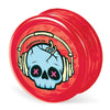 Beamer Virgin Acrylic 3-Piece 63mm Grinder – Durable, Lightweight, Prime Edition - transparent red punk skull