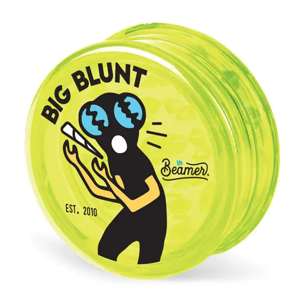 Beamer Virgin Acrylic 3-Piece 63mm Grinder – Durable, Lightweight, Prime Edition - yellow big blunt