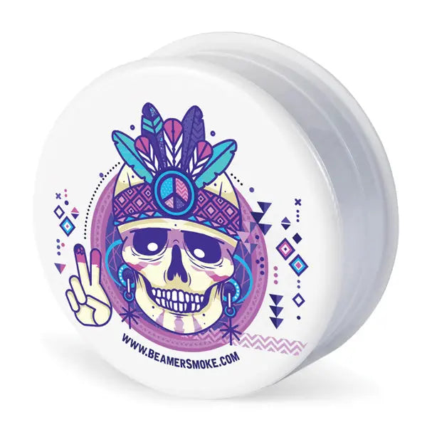 Beamer Virgin Acrylic 3-Piece 63mm Grinder – Durable, Lightweight, Prime Edition - white smoke killer