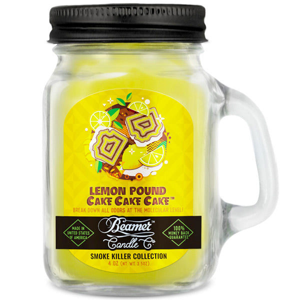 Beamer Smoke Killer Collection Odour Destroying Candle 12oz - Lemon Pound Cake Cake Cake