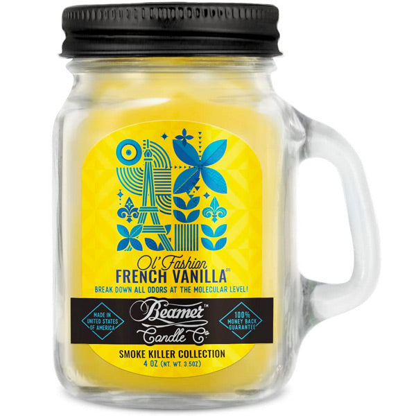 Beamer Smoke Killer Collection Odour Destroying Candle 4oz - Old Fashioned French Vanilla