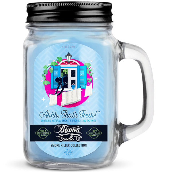 Beamer Smoke Killer Collection Odour Destroying Candle 12oz - Ahhh That's Fresh