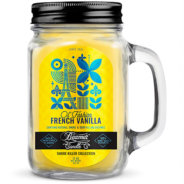 Beamer Smoke Killer Collection Odour Destroying Candle 12oz - Old Fashioned French Vanilla