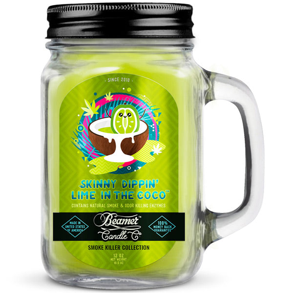 Beamer Smoke Killer Collection Odour Destroying Candle 12oz - Skinny Dippin' Lime in the Coco