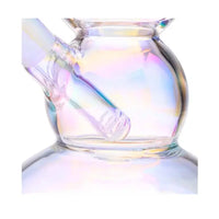 BigFun! Iridescent 10" Bubble Bong with rainbow glass finish and curved neck - middle