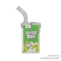BigFun! Juice Box Bubbler novelty glass water pipe with juice box design - apple front