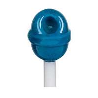 BigFun Lolli Pipe Blue Razz glass hand pipe candy style smoking accessory - close top