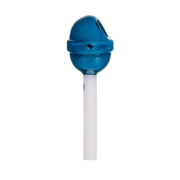 BigFun Lolli Pipe Blue Razz glass hand pipe candy style smoking accessory - side