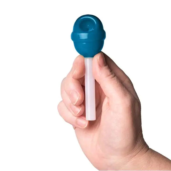 BigFun Lolli Pipe Blue Razz glass hand pipe candy style smoking accessory - size