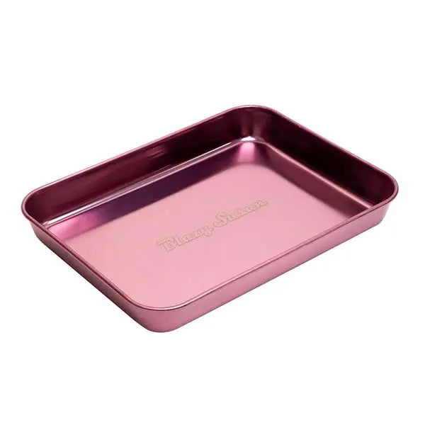 Blazy Susan Stainless Steel Rolling Tray – Durable Premium Rolling Accessory - purple
