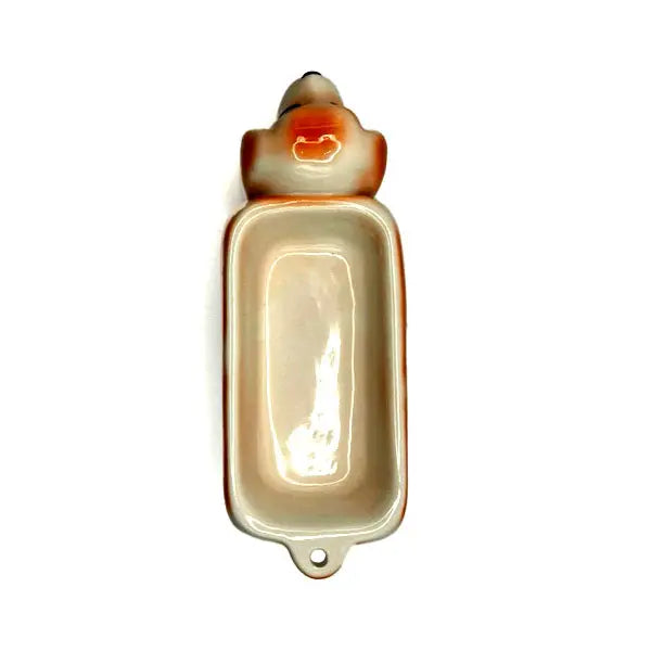Burning Love Dachshund ceramic ashtray with fast shipping Australia-wide - top
