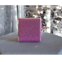 Burning Love rhinestone joint case – stylish glitter cigarette holder for bling lovers - pink
