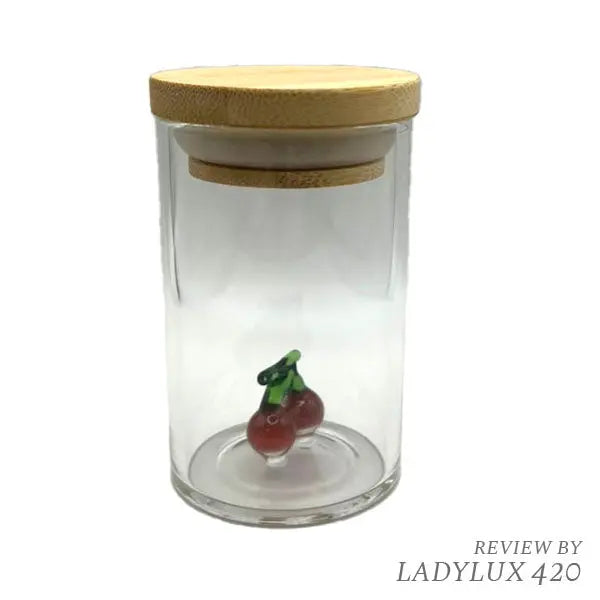Burning Love maraschino cherry glass storage jar – fast shipping Australia-wide - front
