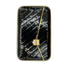 Ceramic mug & rolling tray set - handbag design, fast shipping Australia-wide. black gold tray top