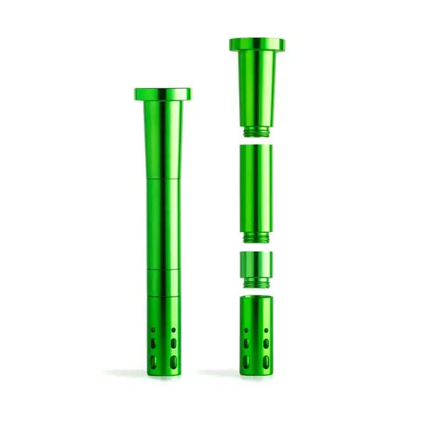 Chill Steel Pipes Dura-Stem Unbreakable Aluminium Downstem for Bongs & Water Pipes - green