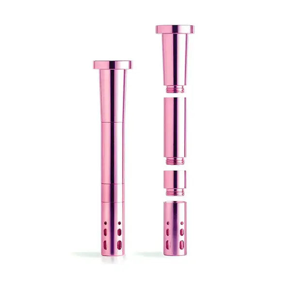 Chill Steel Pipes Dura-Stem Unbreakable Aluminium Downstem for Bongs & Water Pipes - pink