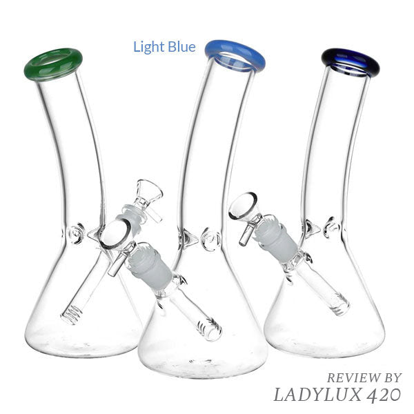 Classic Bent Neck 9.5" Beaker Glass Water Pipe