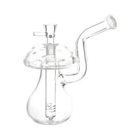 Clear Mushroom 6.5" Glass Water Pipe – premium bong with fast shipping Australia-wide - right