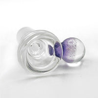 Clear restrictions slide with dichro marble -purple 14mm male copy