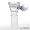 Clear restrictions slide with dichro marble -purple 14mm male