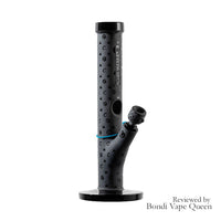 Cookies V Straight Tube Glass Water Pipe – Black Glass
