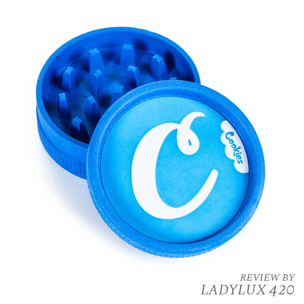 Cookies x Santa Cruz 2" Hemp Grinder – 2-piece, eco-friendly, fast shipping Australia-wide-open
