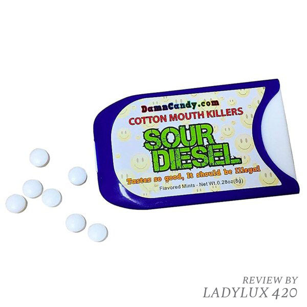 Cotton Mouth Killers Candy Mints – Sour Diesel (Apple Flavour)