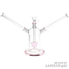 Date Night Heart Perc Dual Neck 7" Glass Water Pipe – fast shipping Australia-wide