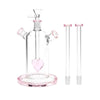 Date Night Heart Perc Dual Neck 7" Glass Water Pipe – fast shipping Australia-wide - parts