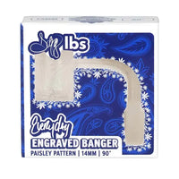 Dogg Lbs Everyday Engraved Paisley 14mm Quartz Banger 90° Male for Dab Rigs - box
